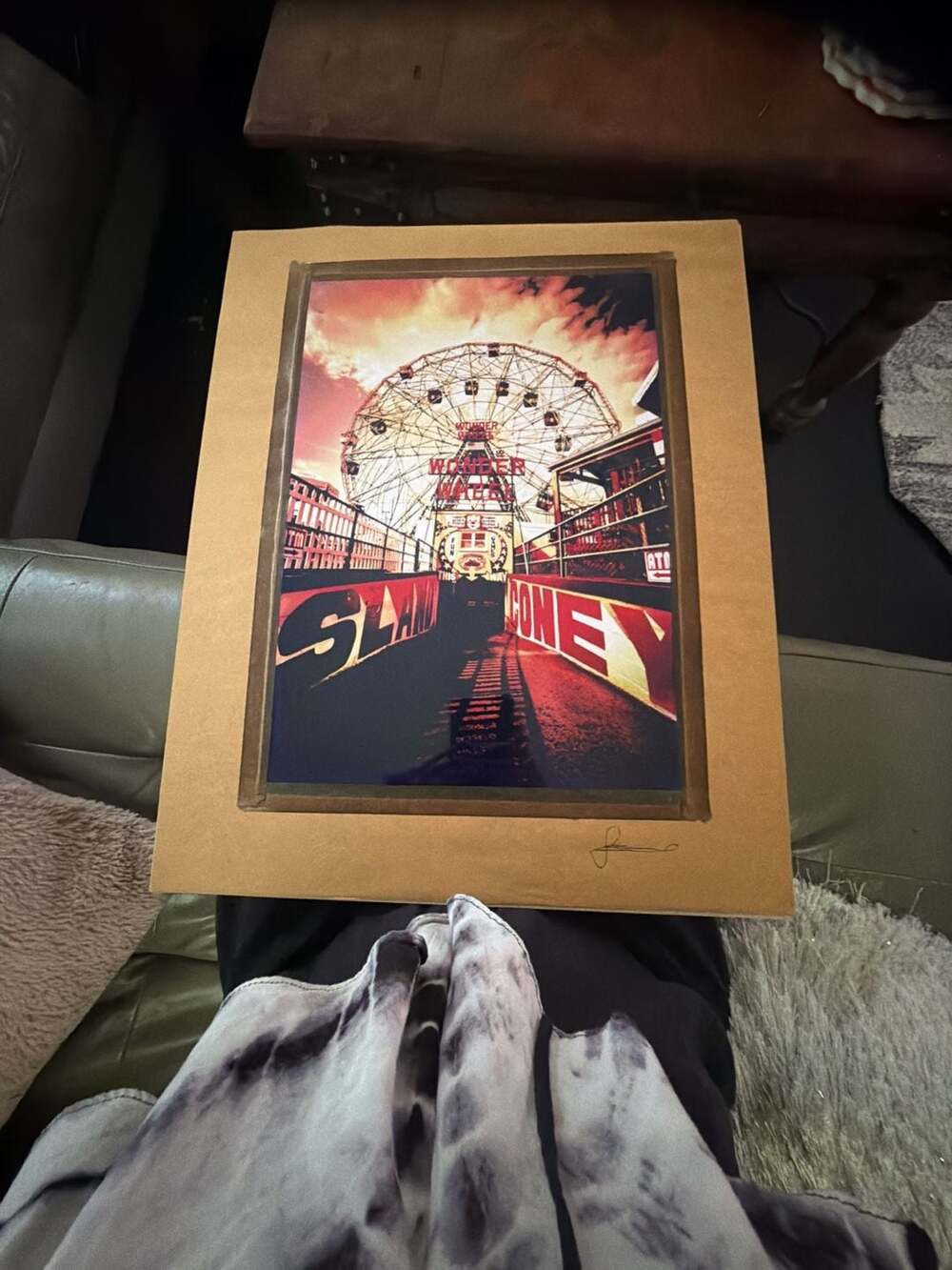 Signed Coney Island Wonder Wheel Photographic Art Print